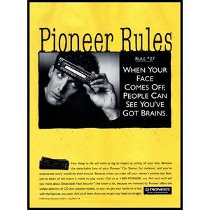 1993 Pioneer Car Audio Stereo Vintage Print Ad CD Player Rules Wall Art Photo